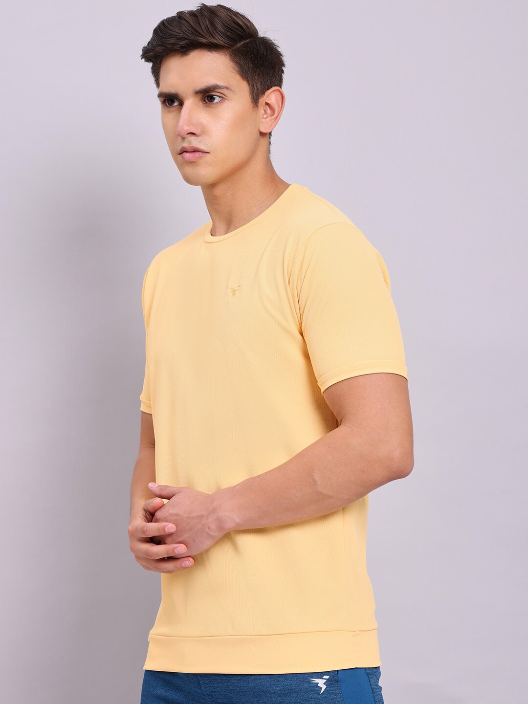 

Technosport Round Neck Antimicrobial Slim Fit T-Shirt, Yellow