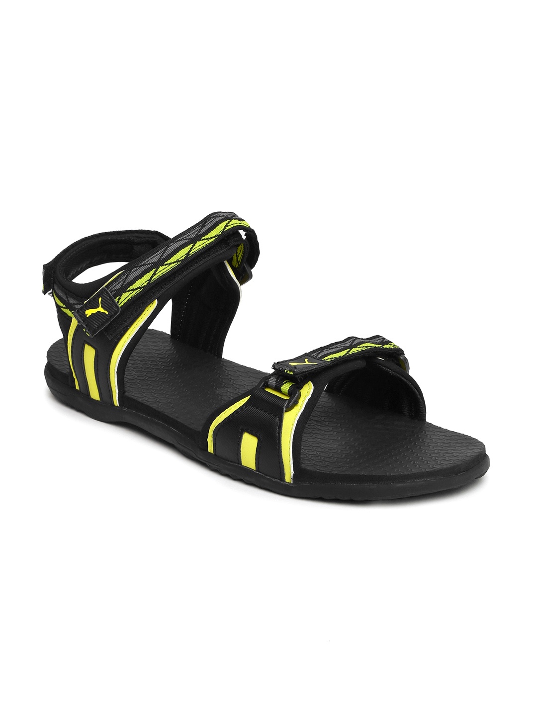 

Puma Unisex Black & Yellow Nova Sports Sandals
