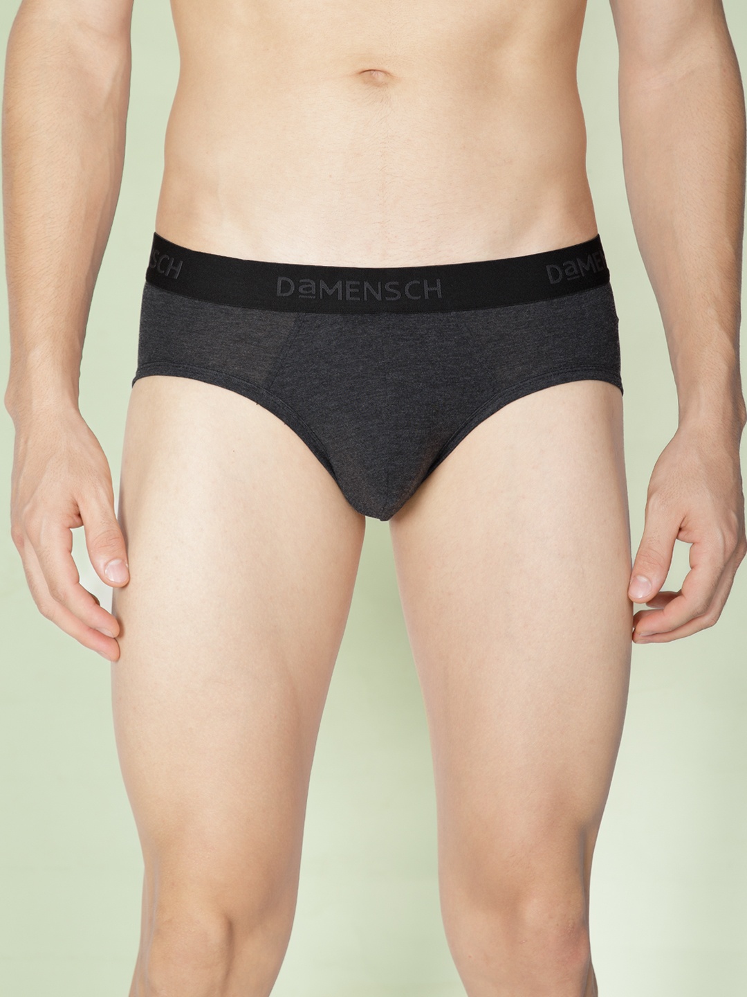 

DAMENSCH Men Melange Cotton Brief DMS23IBR10SHE, Grey