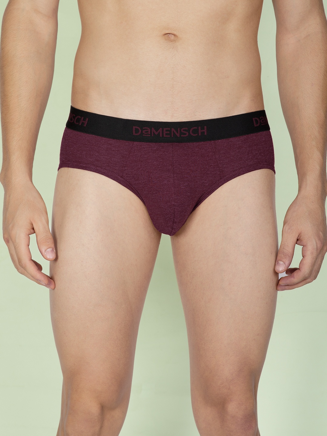 

DAMENSCH Men Melange Cotton Brief DMS23IBR10RGR, Maroon