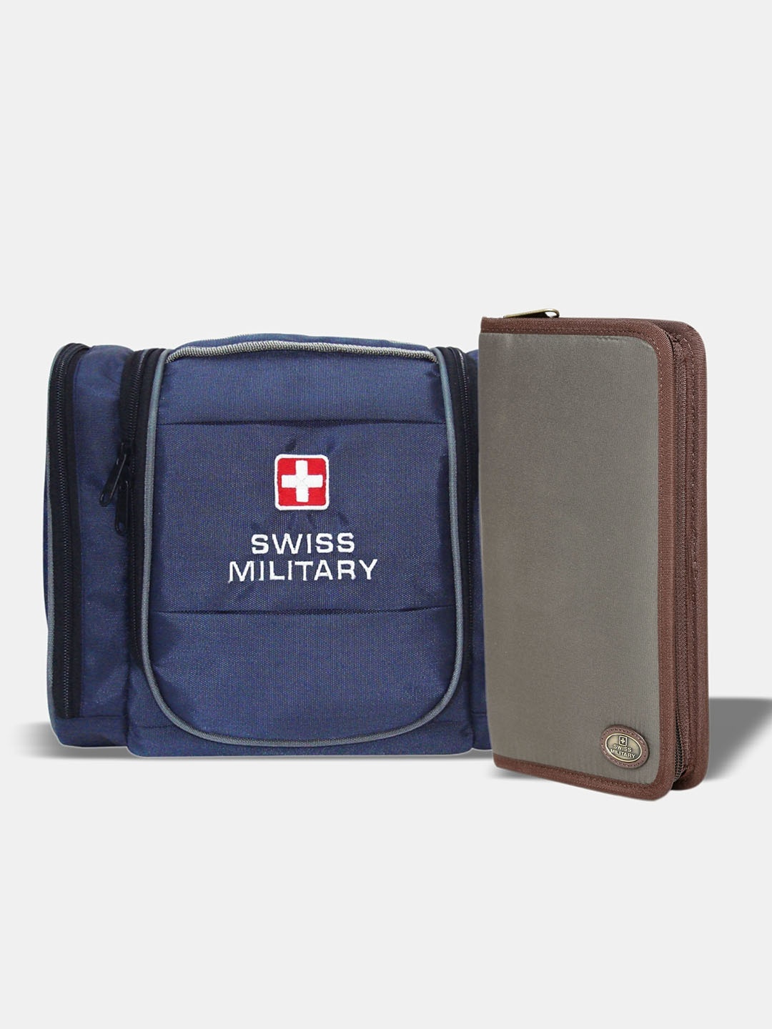 

SWISS MILITARY Set of 2 Textured Travel Accessory, Blue