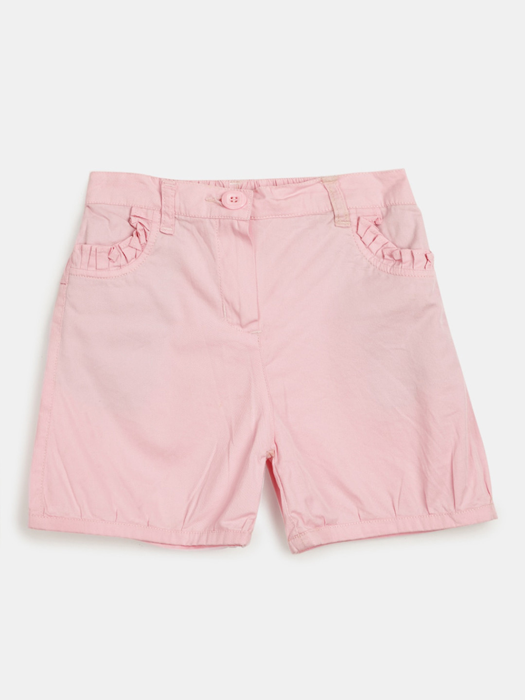 

V-Mart Girls Mid-Rise Cotton Shorts, Pink