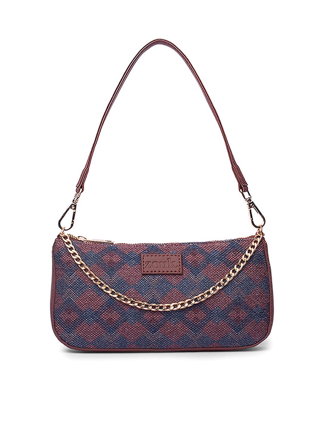 

ZOUK Textured Structured Sling Bag, Brown
