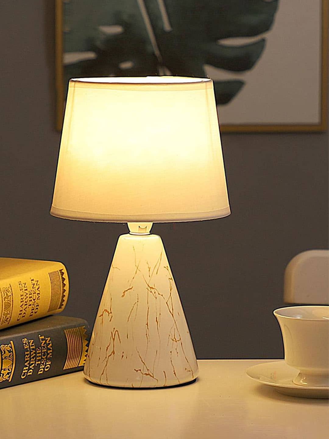 

Art Street White Marble Design Ceramic Nordic Table Lamp