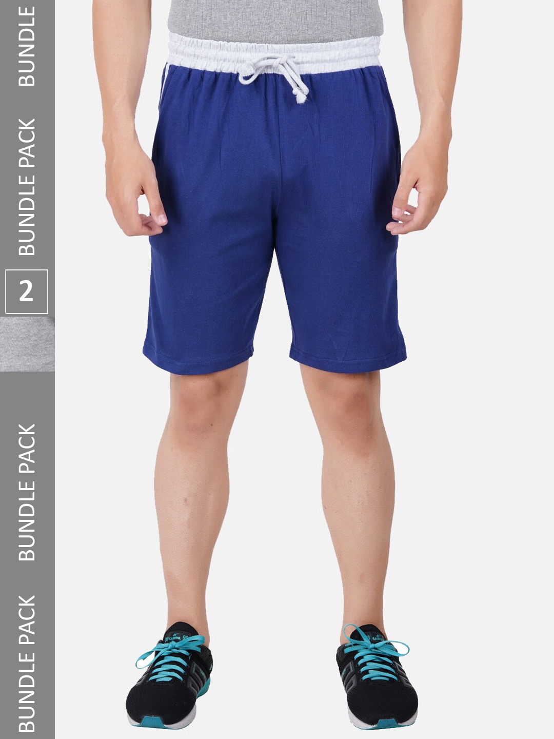

PRIDE APPAREL Men Pack Of 2 Outdoor Antimicrobial Technology Shorts, Blue