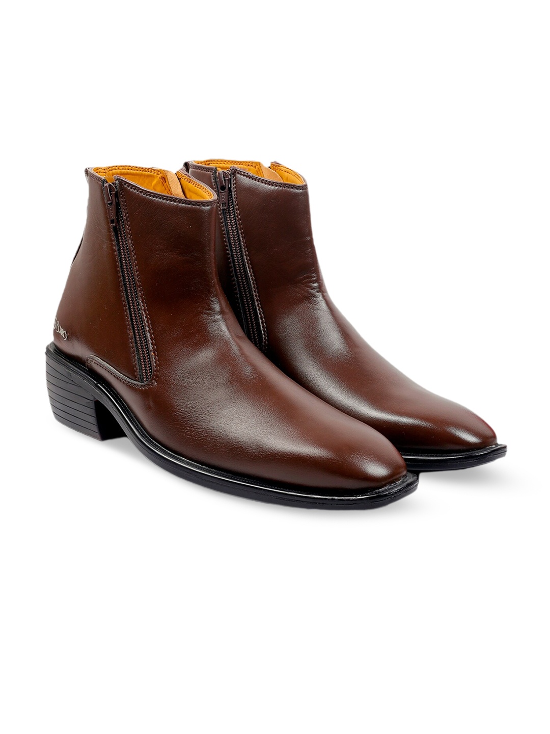 

Bxxy Men Block-Heeled Chelsea Elevator Boots, Brown