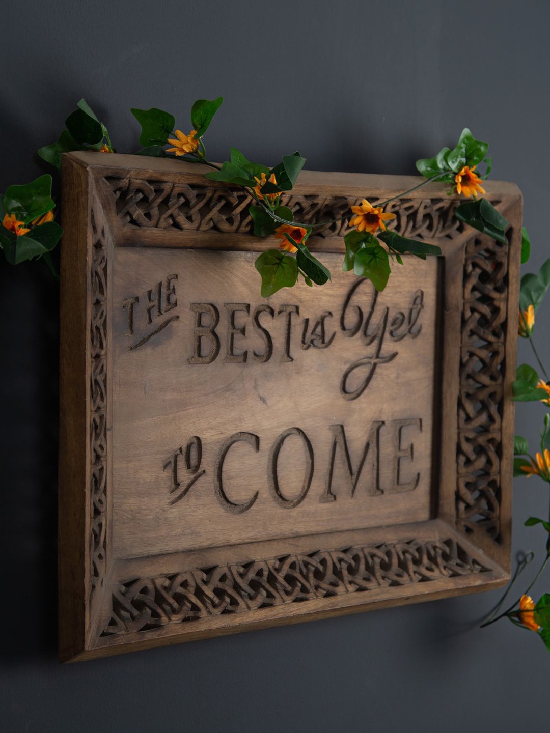 

BS AMOR Green & Yellow Creeper Wall Hanging Artificial Flowers and Plants
