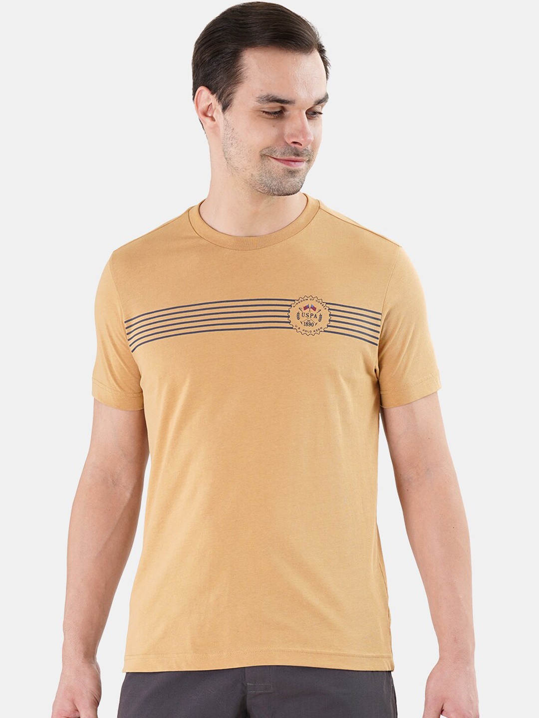 

U.S. Polo Assn. Men Striped Lounge T-shirt, Beige