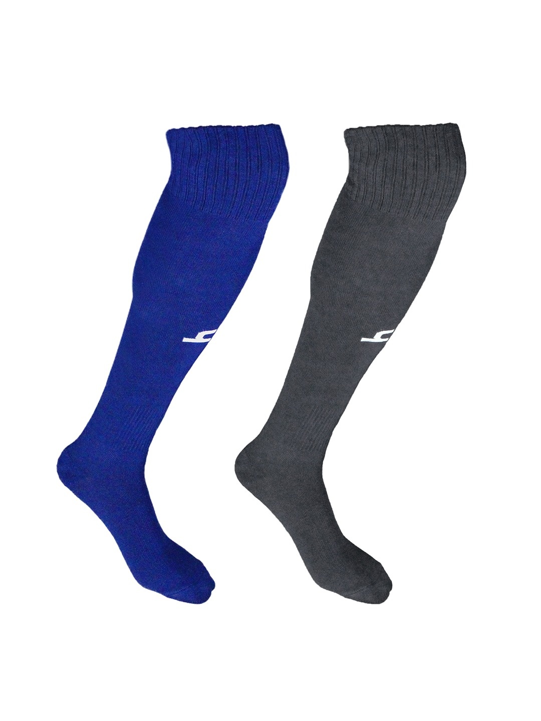 

Heelium Pack of 2 Odour Free Superior Grip Cushioned Base Bamboo Football Socks, Blue