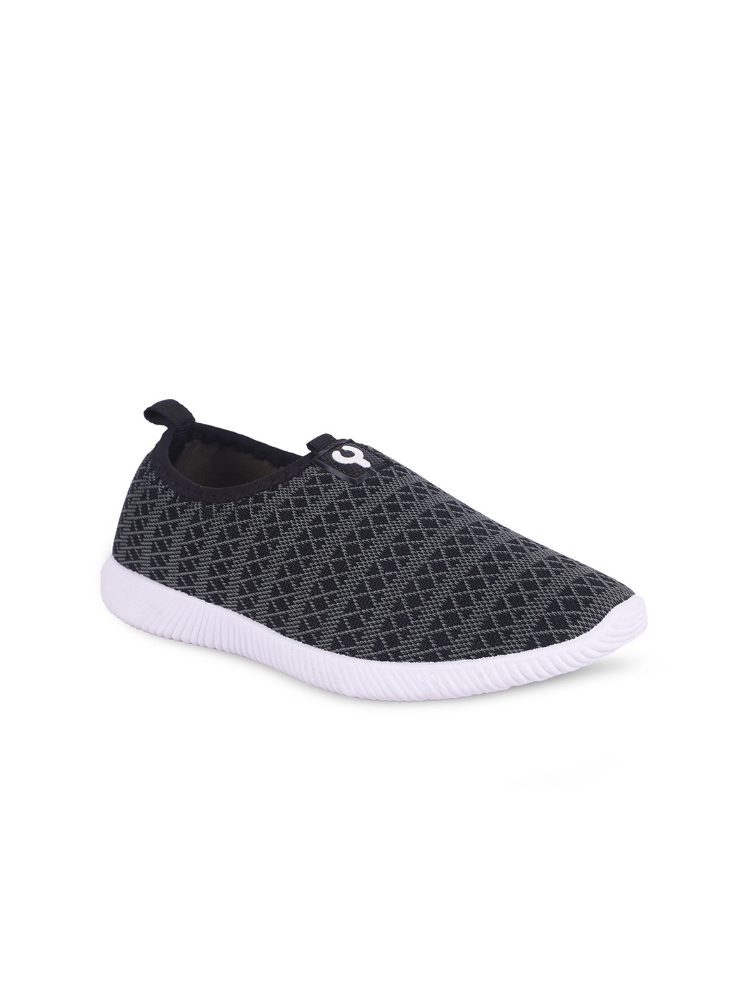 

FABBMATE Women Striped Walking Non-Marking Shoes, Black