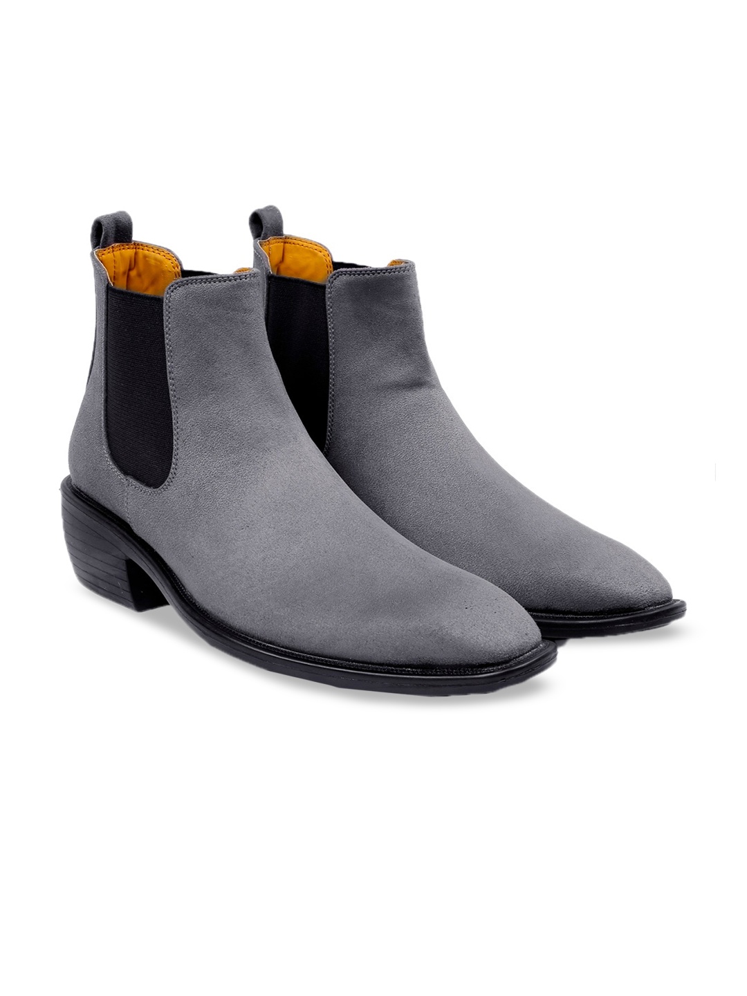 

Bxxy Men Height Increasing Mid-Top Chelsea Boots, Grey