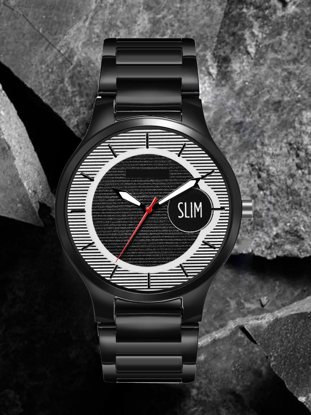 

Shocknshop Men Stainless Steel Bracelet Style Straps Analogue Watch MT410, Black