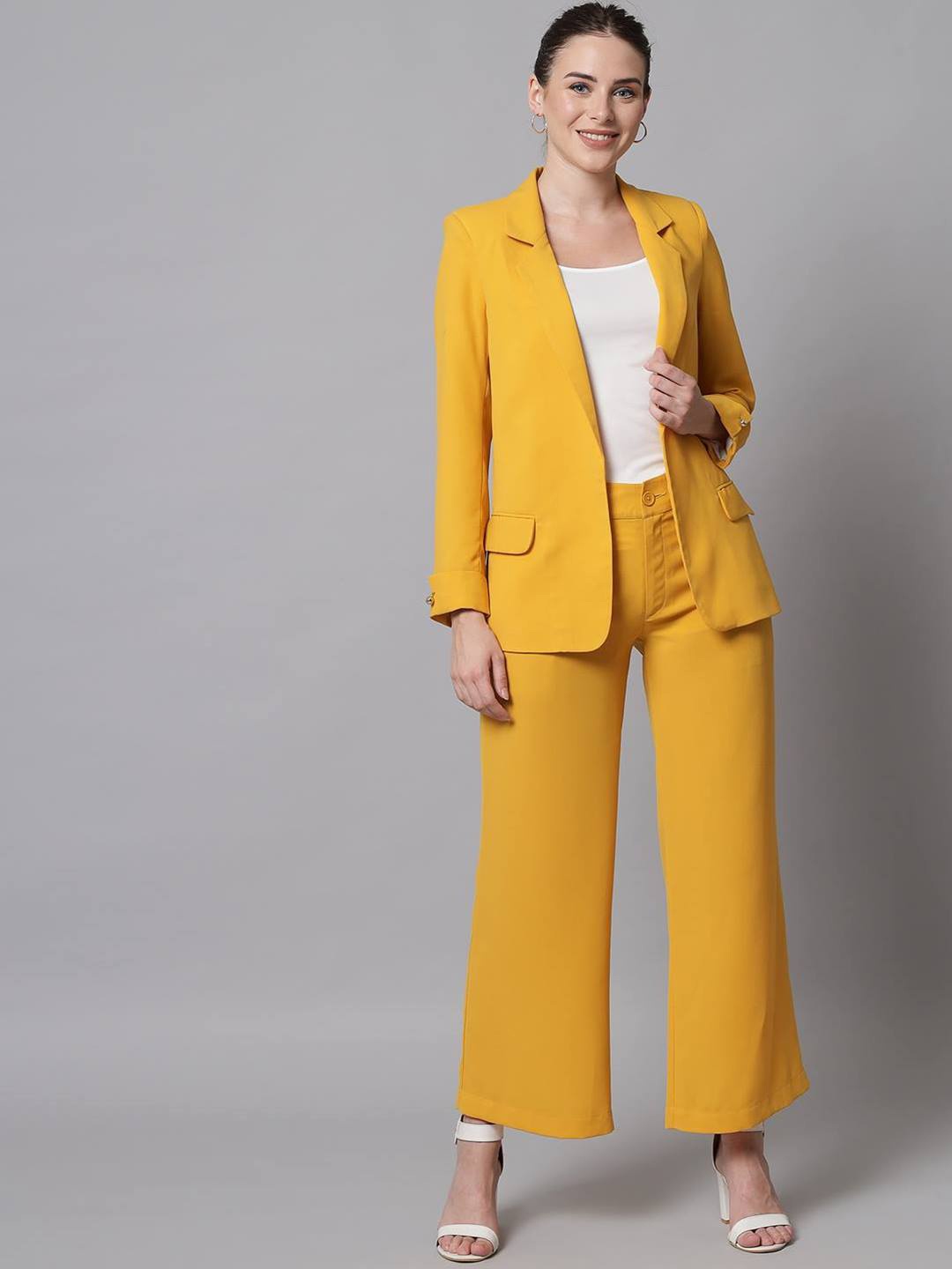 

Beatnik Peaked Lapel Two-Piece Suit, Mustard