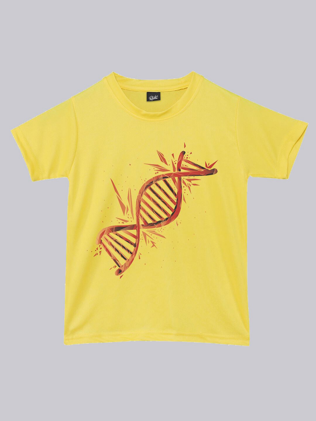 

RISH Kids Graphic Printed Dry Fit Loose Cotton Running T-shirt, Yellow
