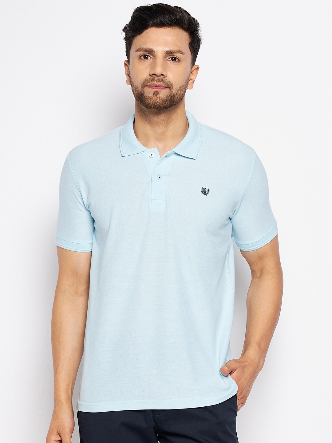 

Duke Polo Collar Slim Fit Cotton T-shirt, Blue