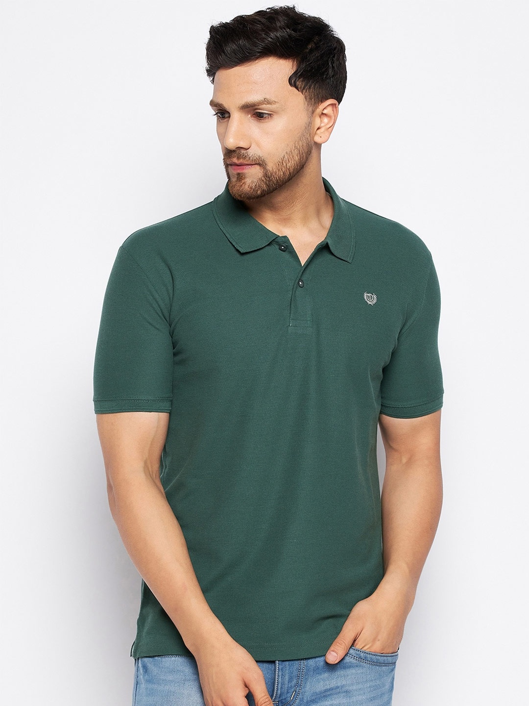 

Duke Polo Collar Half Sleeve Cotton T-shirt, Green