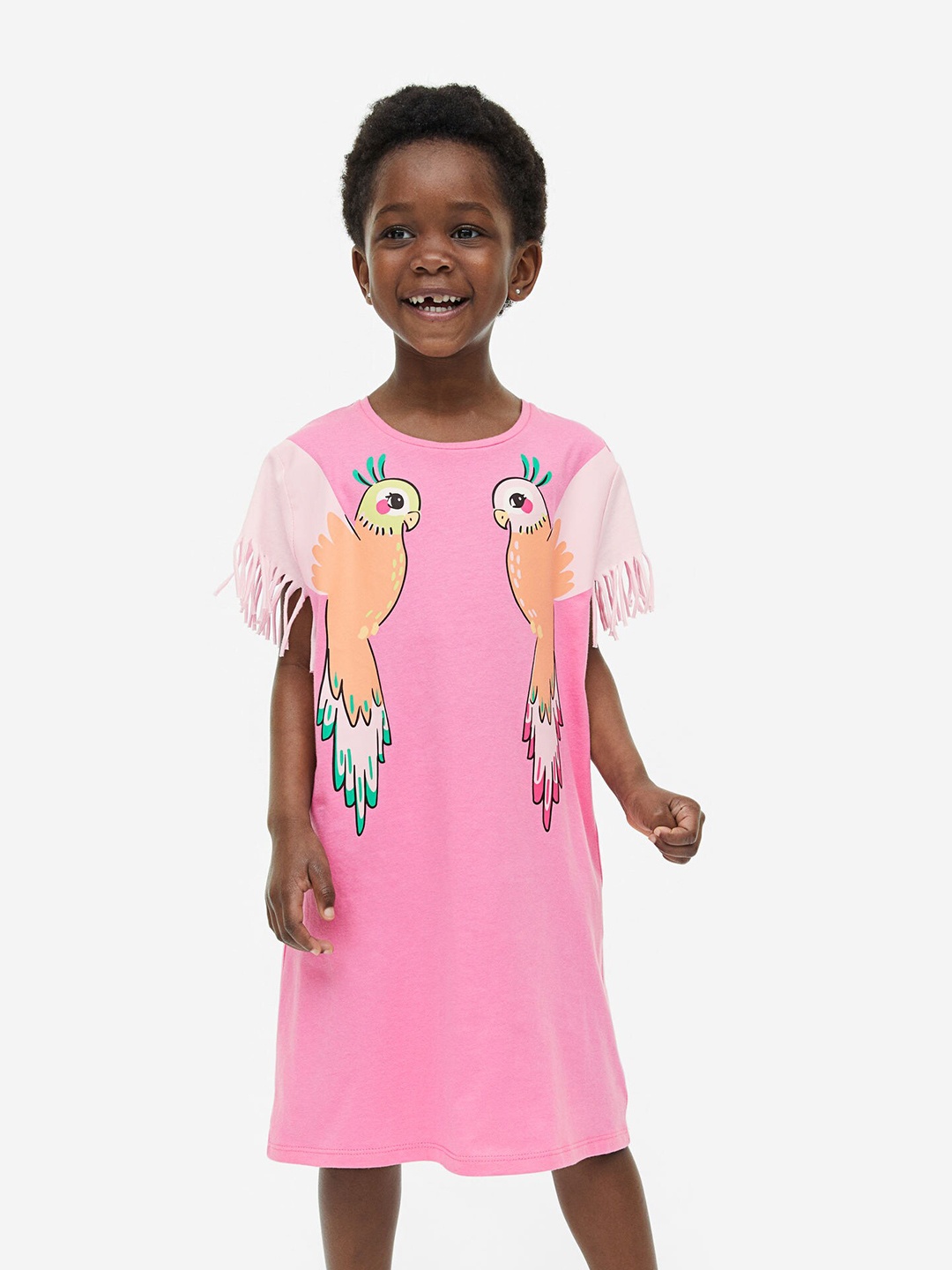 

H&M Girls Pocket-Detail Jersey Dress, Pink