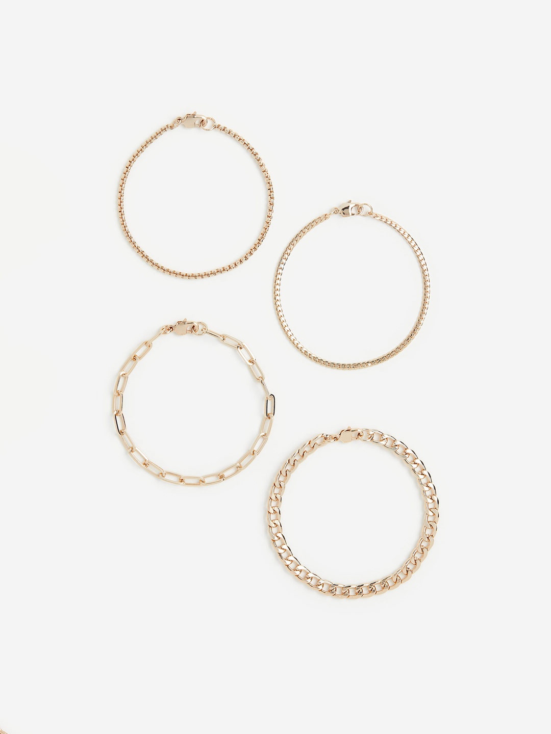 

H&M Men 4-Pack Bracelets, Gold