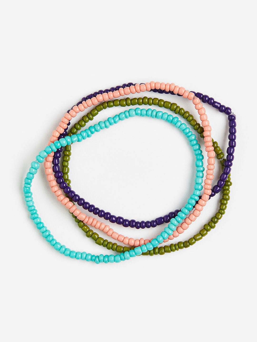 

H&M Men 4-Pack Beaded Bracelets, Green