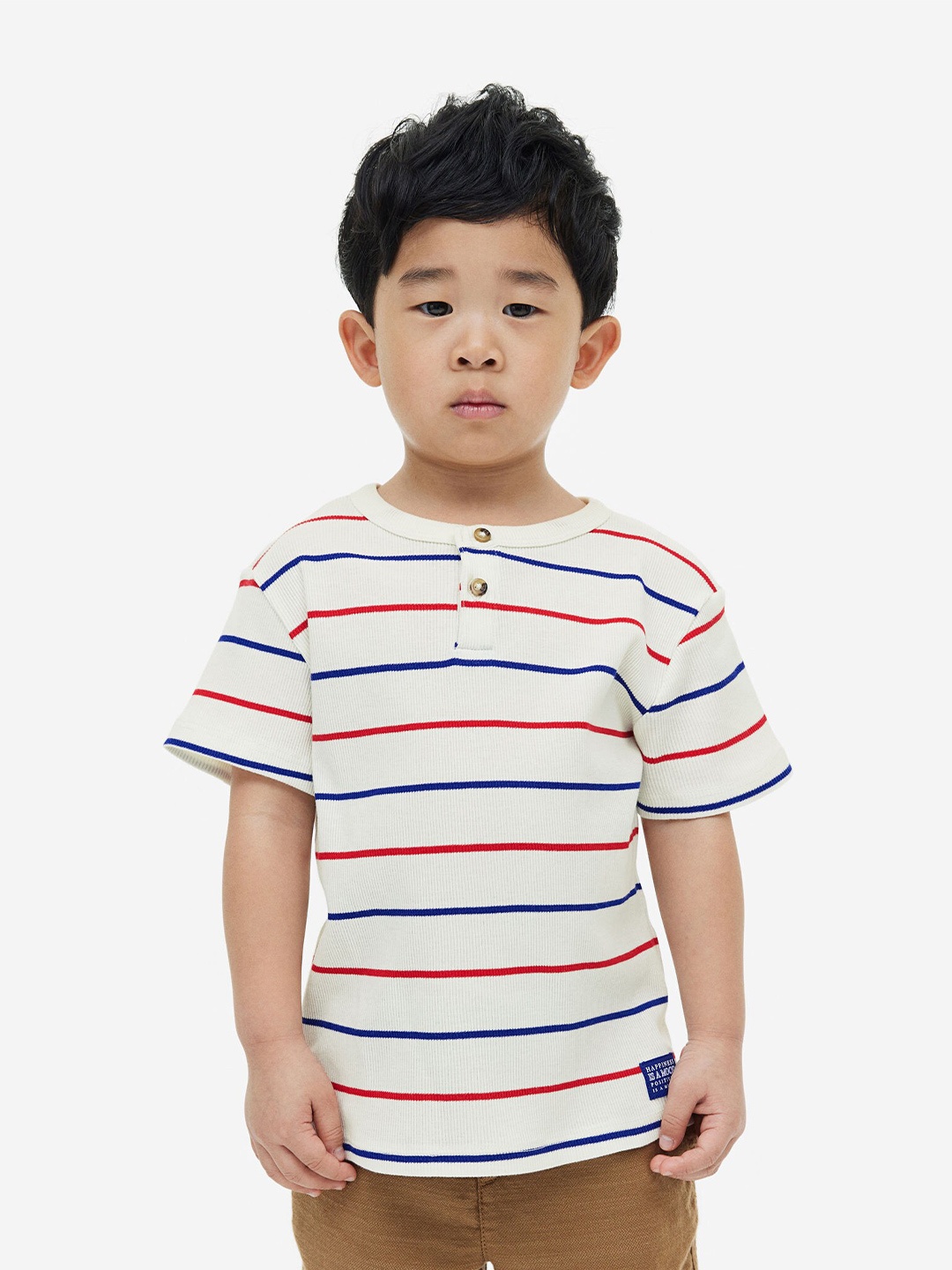 

H&M Boys 2-Pack Henley T-shirts, Blue