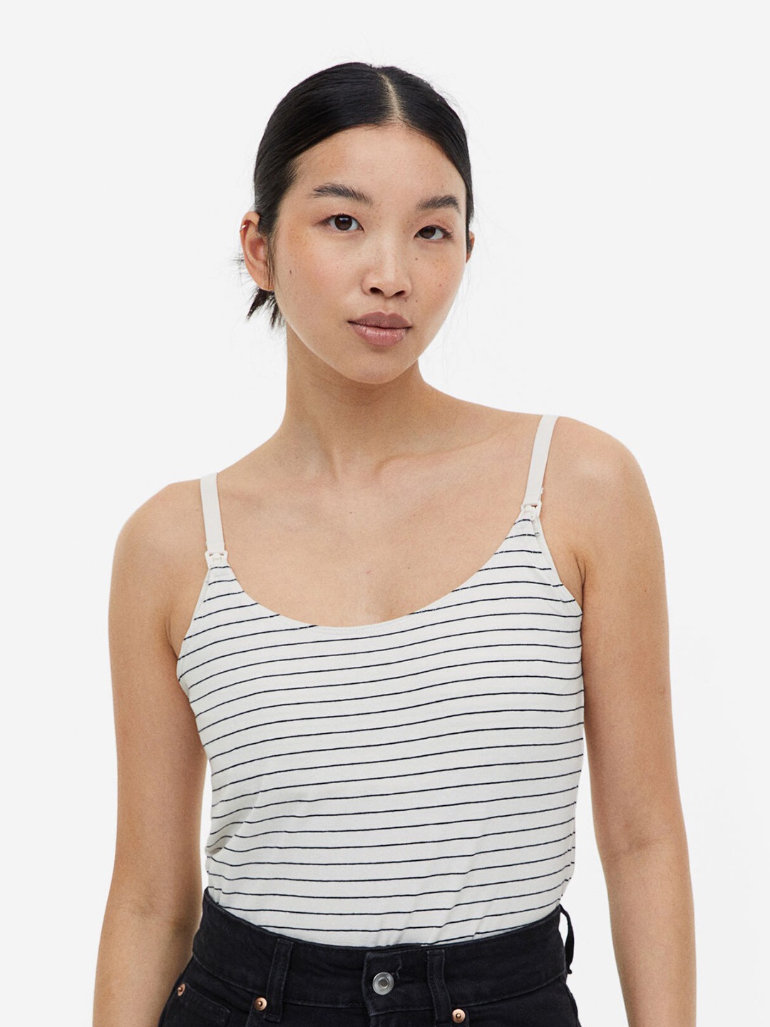 

H&M MAMA 2-Pack Nursing Tops, White