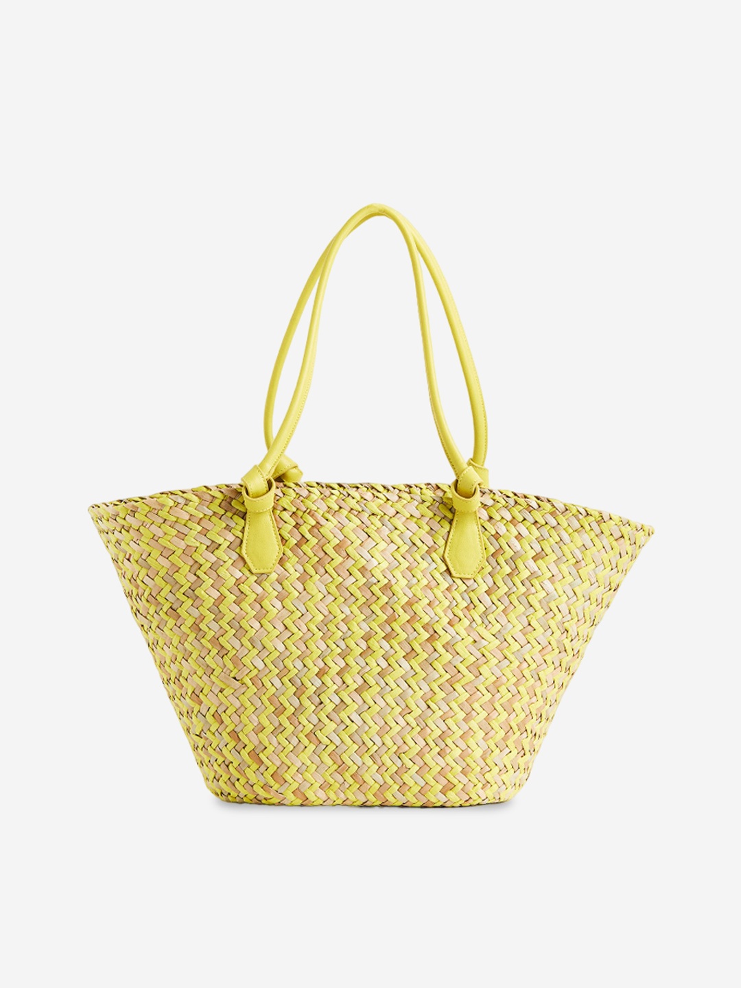 

H&M Women Straw Shopper, Yellow