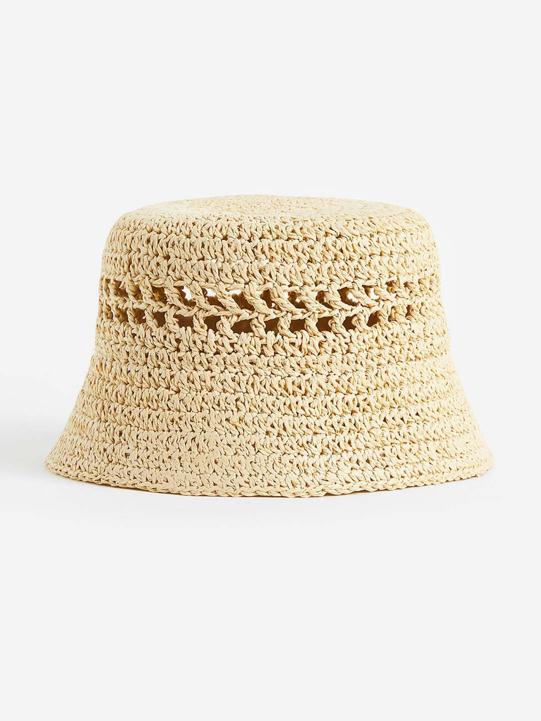 

H&M Women Straw Bucket Hat, Beige