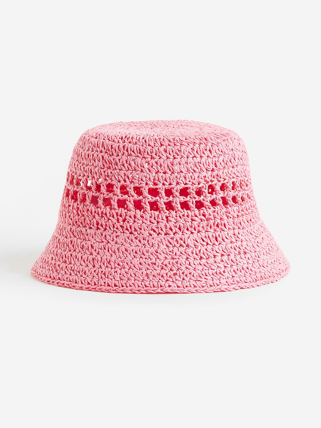 

H&M Women Straw Bucket Hat, Pink