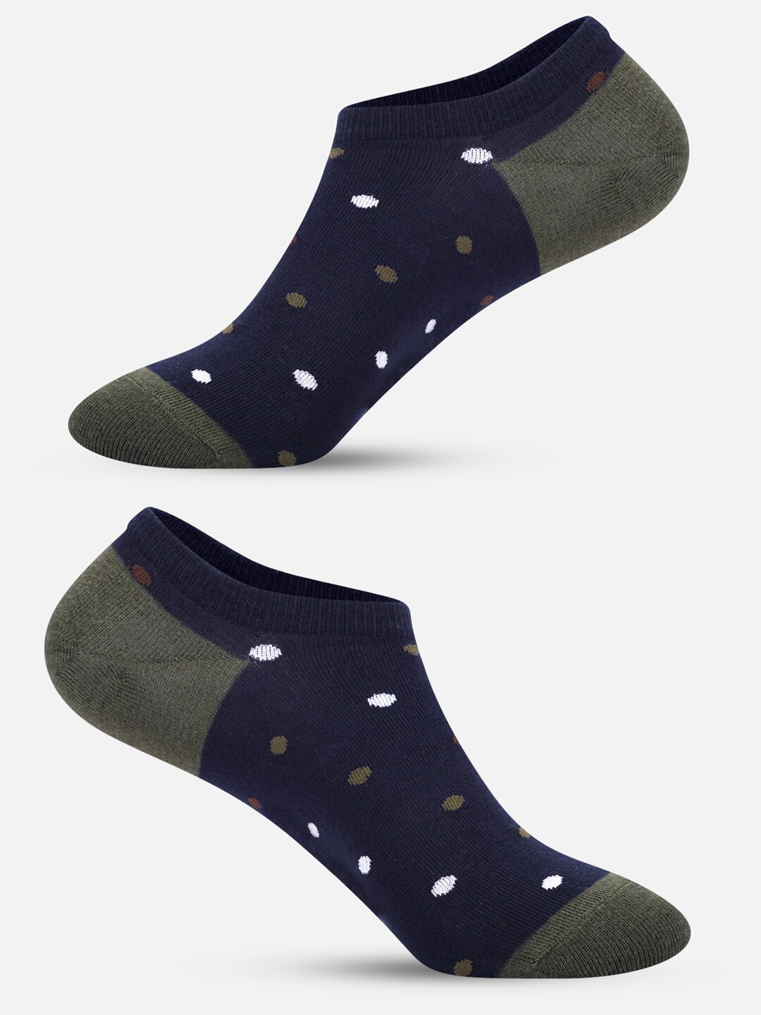 

TOFFCRAFT Men Patterned Ankle Length Cotton Socks, Navy blue
