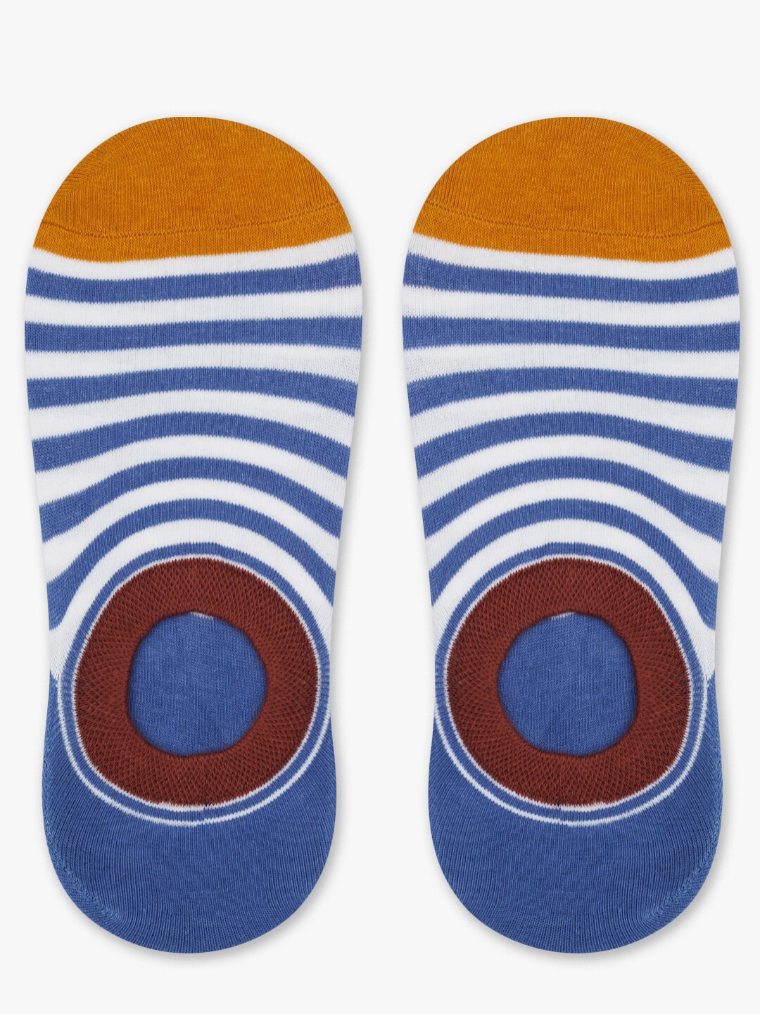 

TOFFCRAFT Men Striped Cotton Ankle-Length Socks, Blue