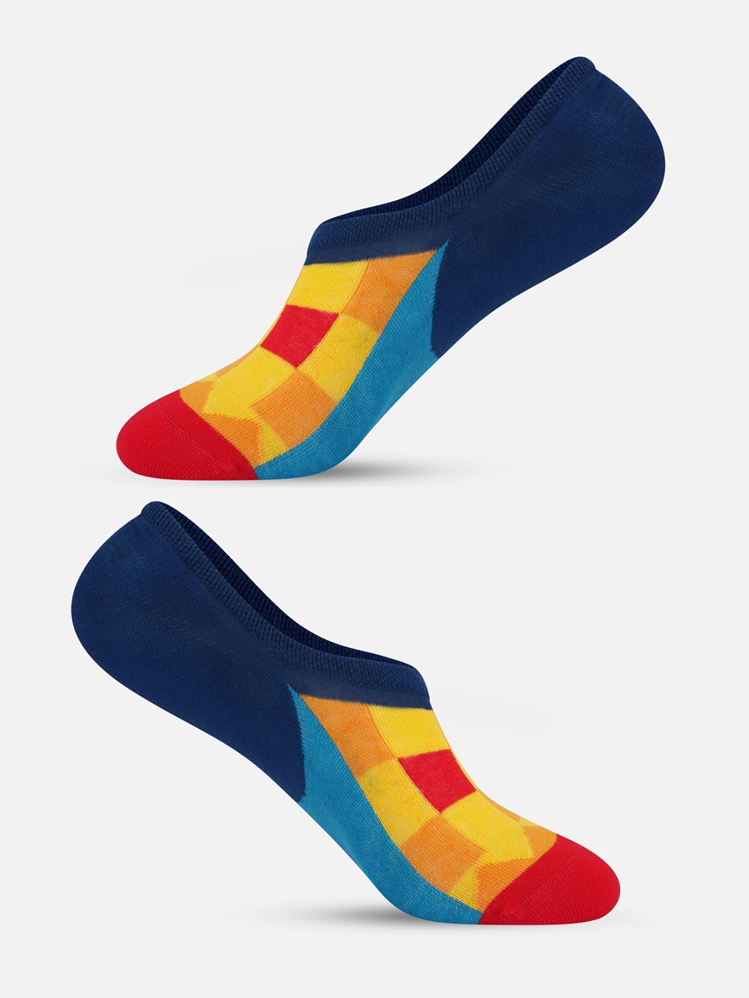 

TOFFCRAFT Men Patterned Cotton Ankle-Length Socks, Blue