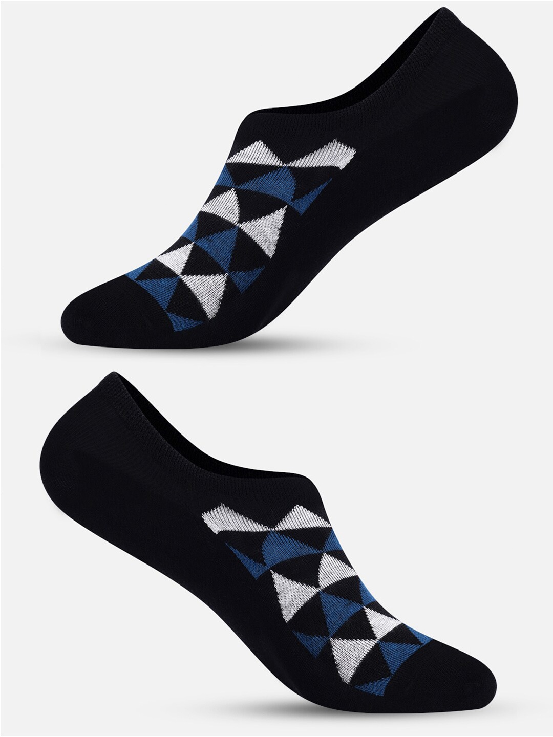 

TOFFCRAFT Men Patterned Cotton Ankle Length Socks, Black