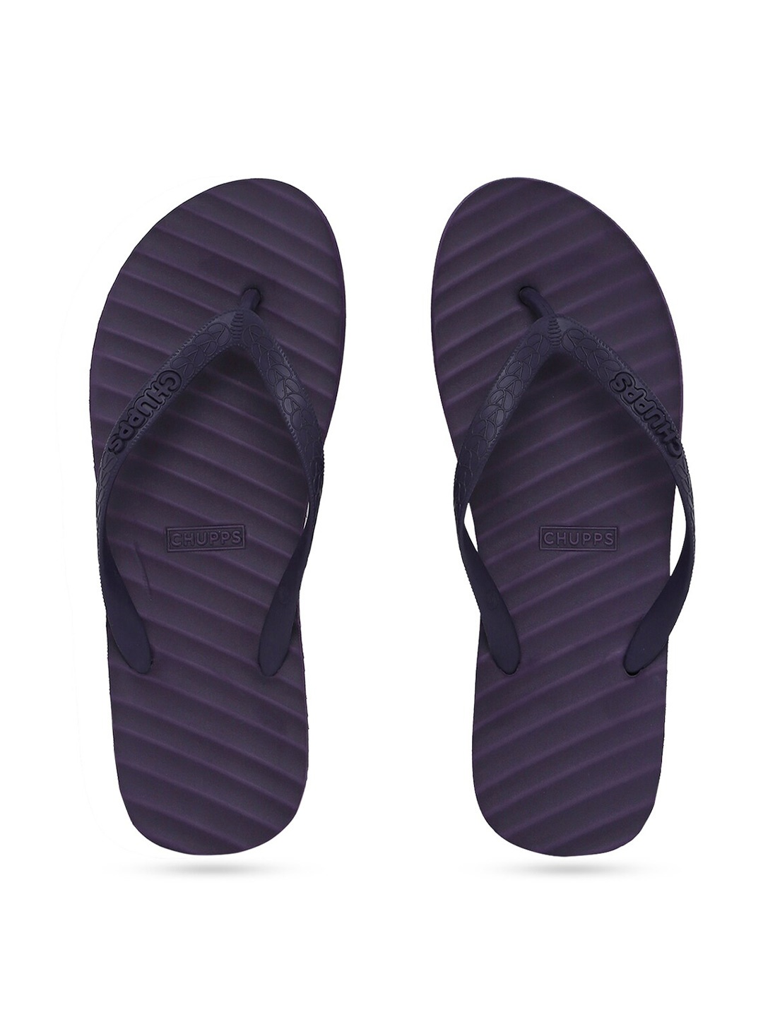 

CHUPPS Unisex Banana Leaf Monocrome Rubber Thong Flip-Flops, Purple