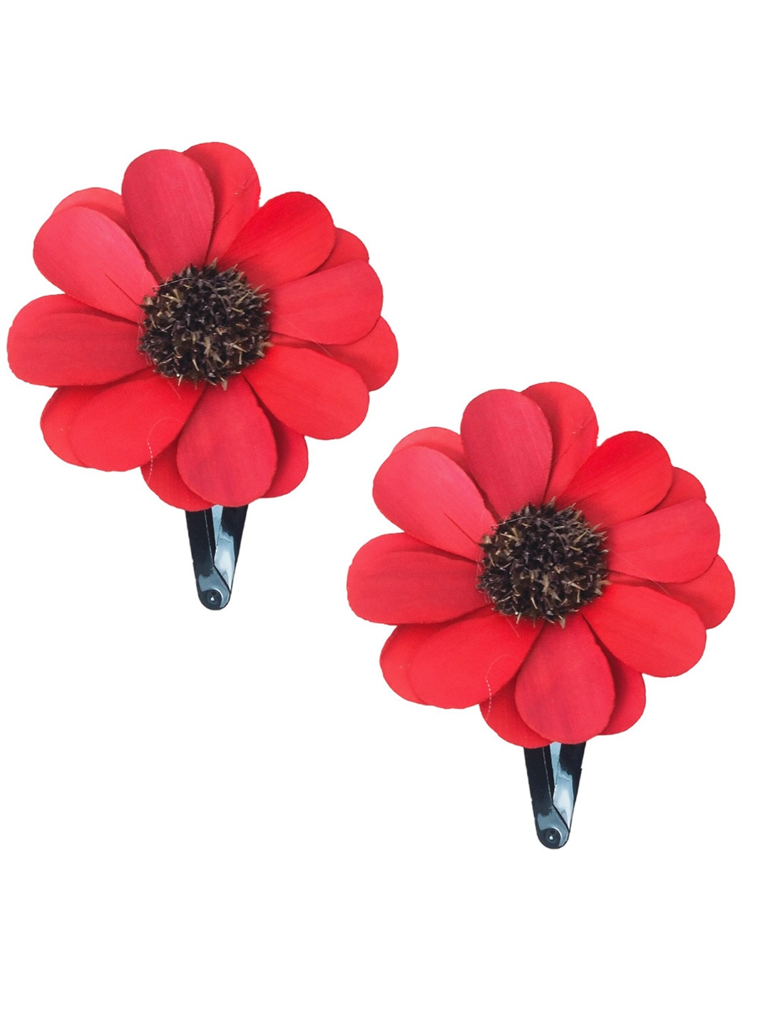 

LYF5STAR Women Set Of 2 Tic Tac Hair Clip, Red