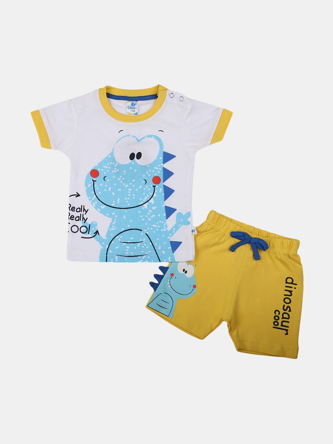 

V-Mart Infant Printed Pure Cotton T-shirt With Shorts Set, White