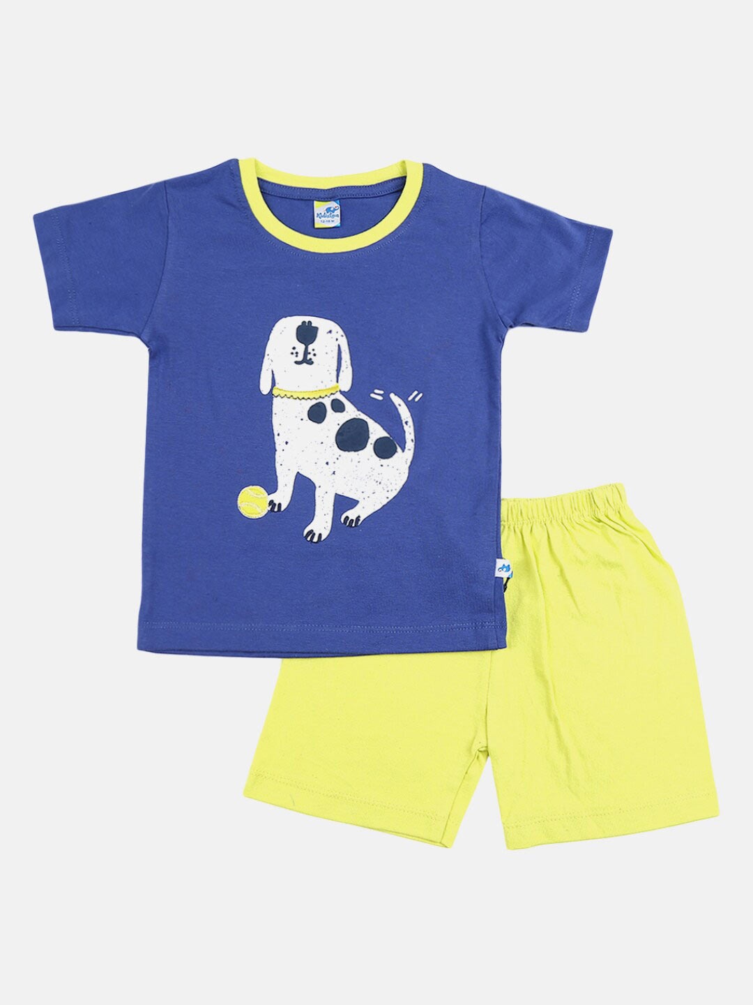 

V-Mart Infants Printed Pure Cotton T-shirt with Shorts, Blue