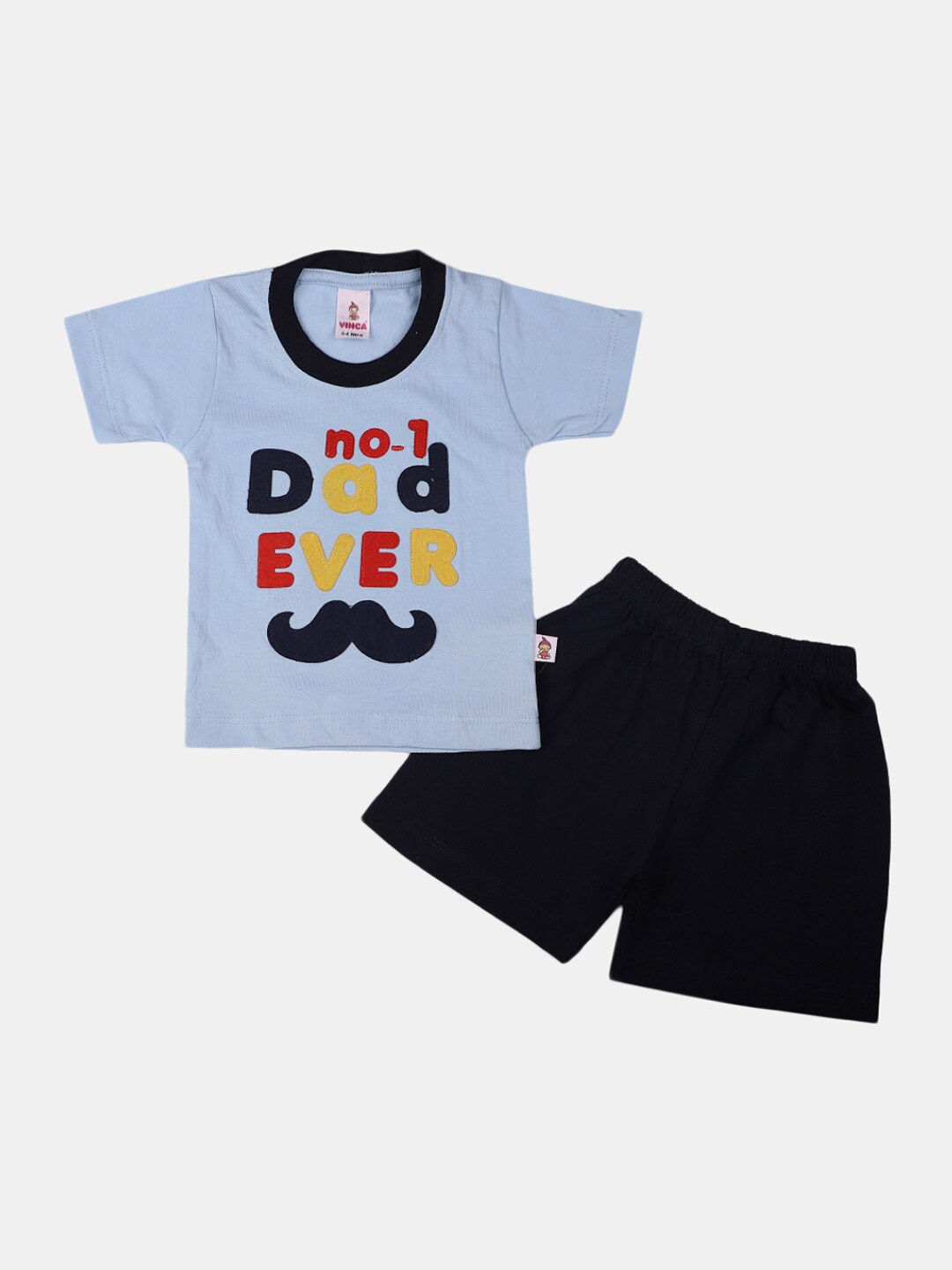 

V-Mart Infant Printed Cotton T-shirt with Shorts Set, Blue