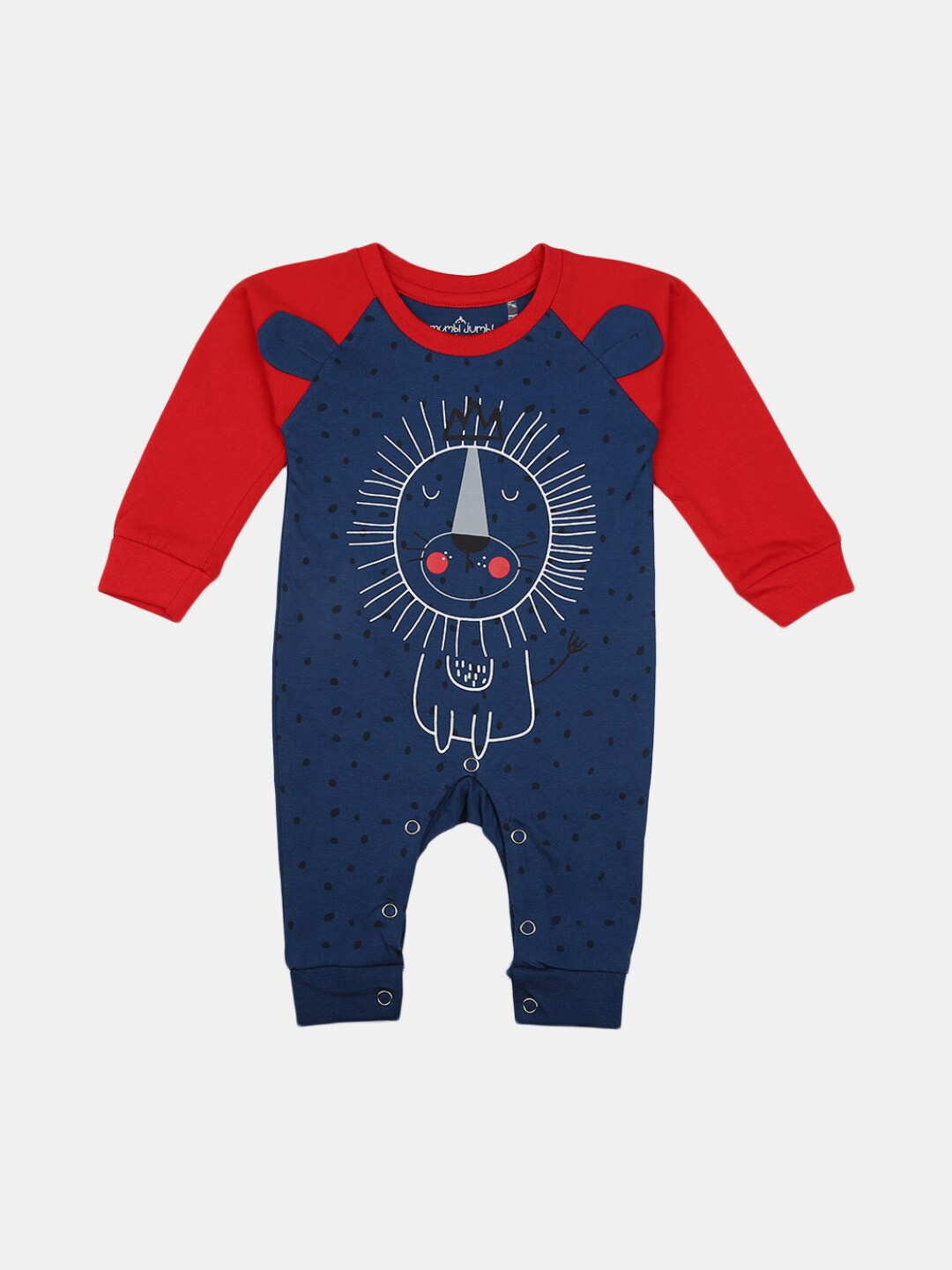 

V-Mart Infant Kids Printed Cotton Romper, Navy blue