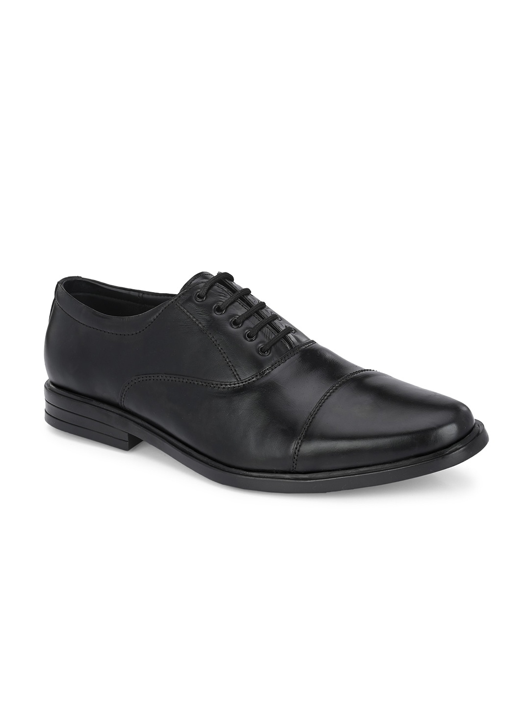 

Eego Italy Men Textured Genuine Leather Formal Oxfords, Black