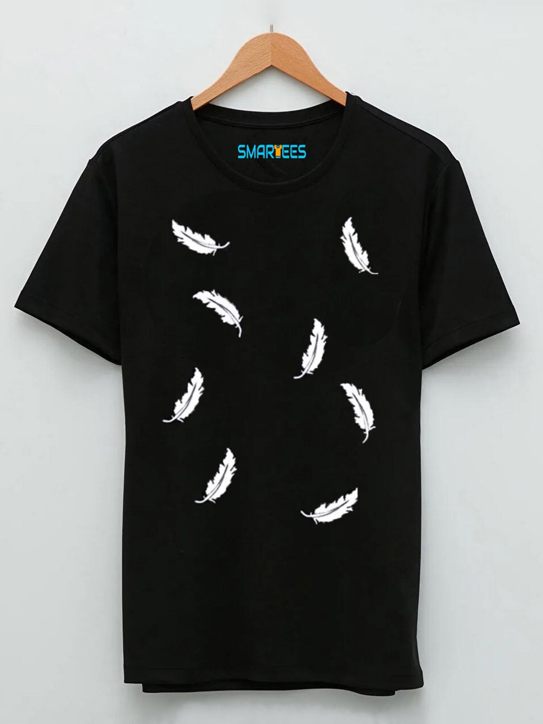 

SMARTEES Graphic Printed Round Neck Cotton T-shirt, Black