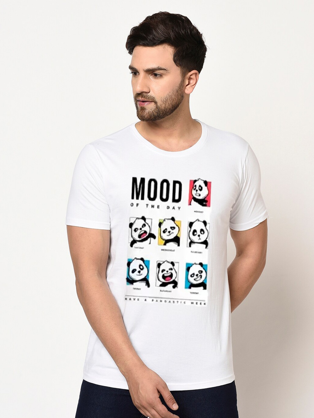 

SMARTEES Graphic Printed Cotton T-shirt, White