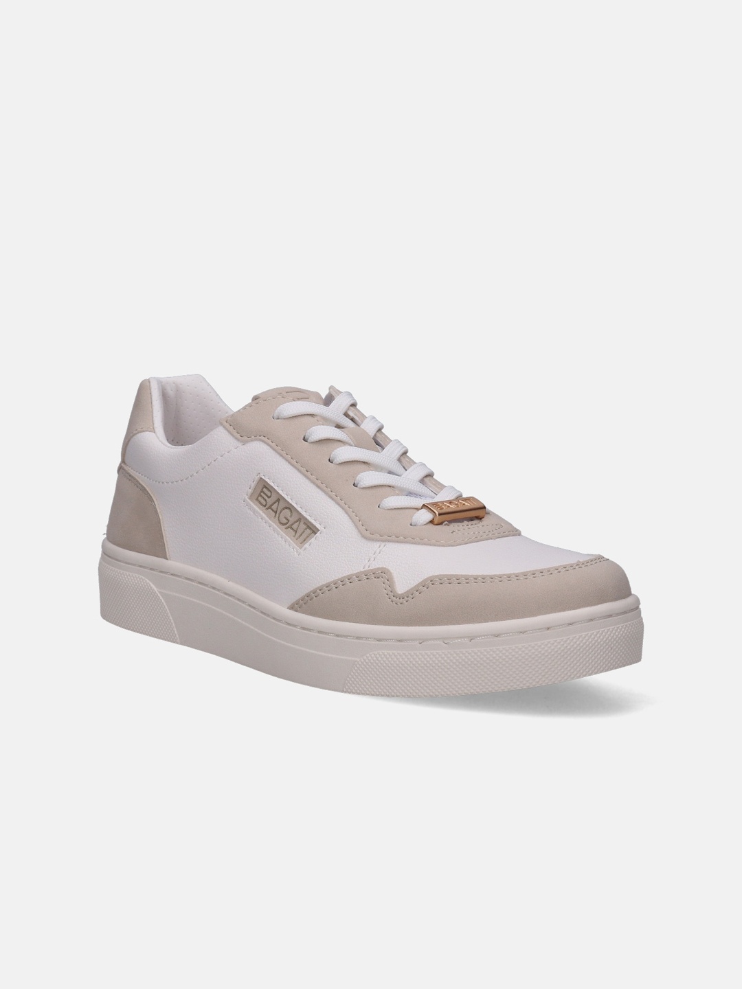 

BAGATT Women Elea Colourblocked Sneakers, Beige