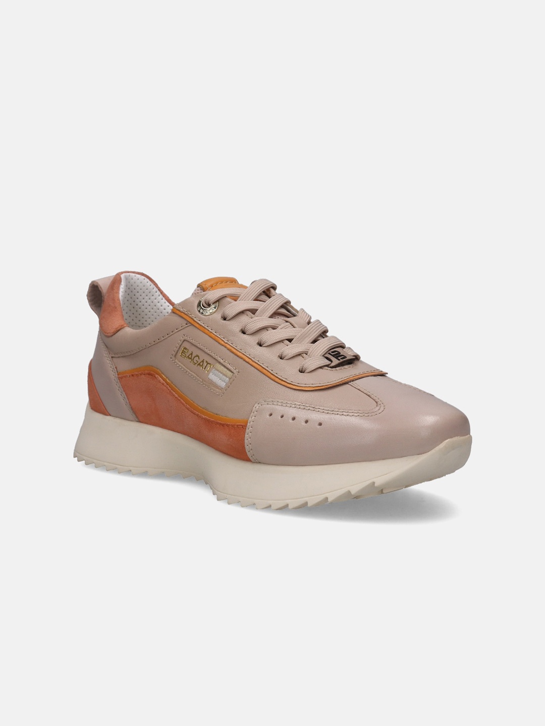 

BAGATT Women Sophie Colourblocked Leather Sneakers, Rose