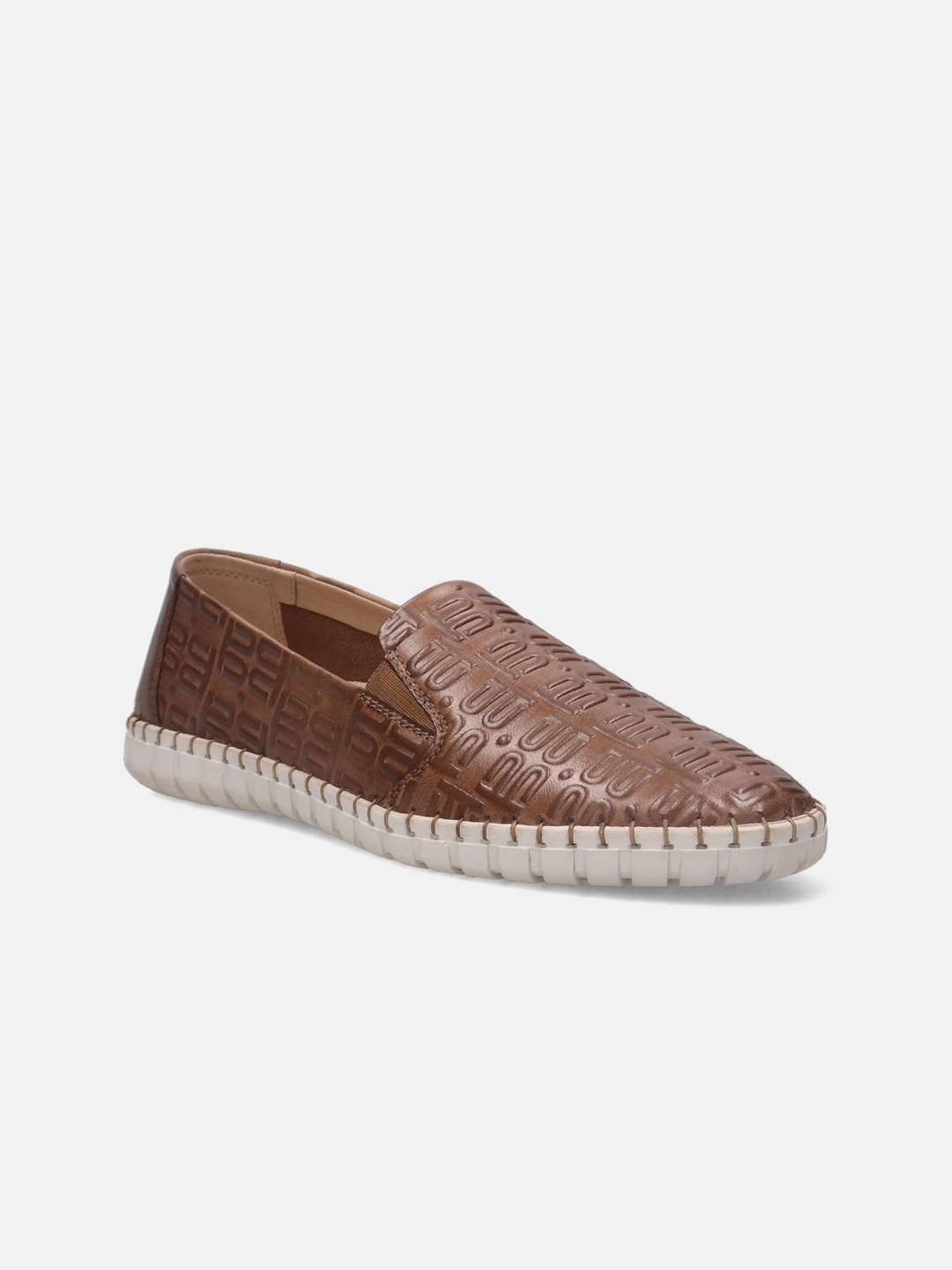 

BAGATT Women Bali Choco Leather Slip-On Sneakers, Brown