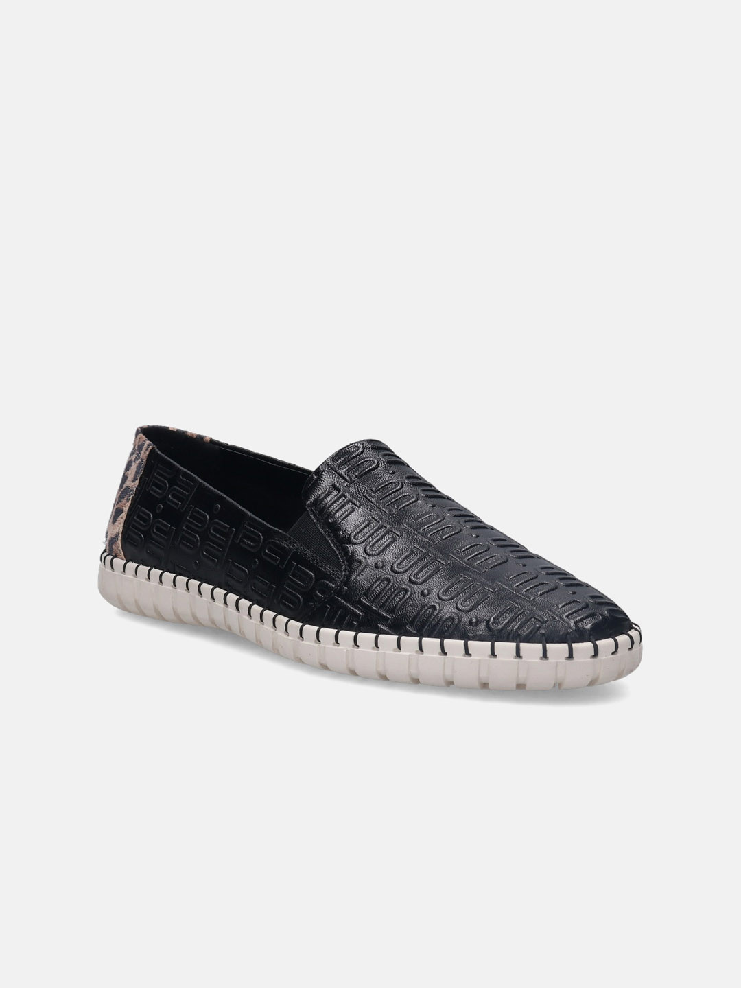 

BAGATT Women Bali Animal Print Leather Slip-On Sneakers, Black