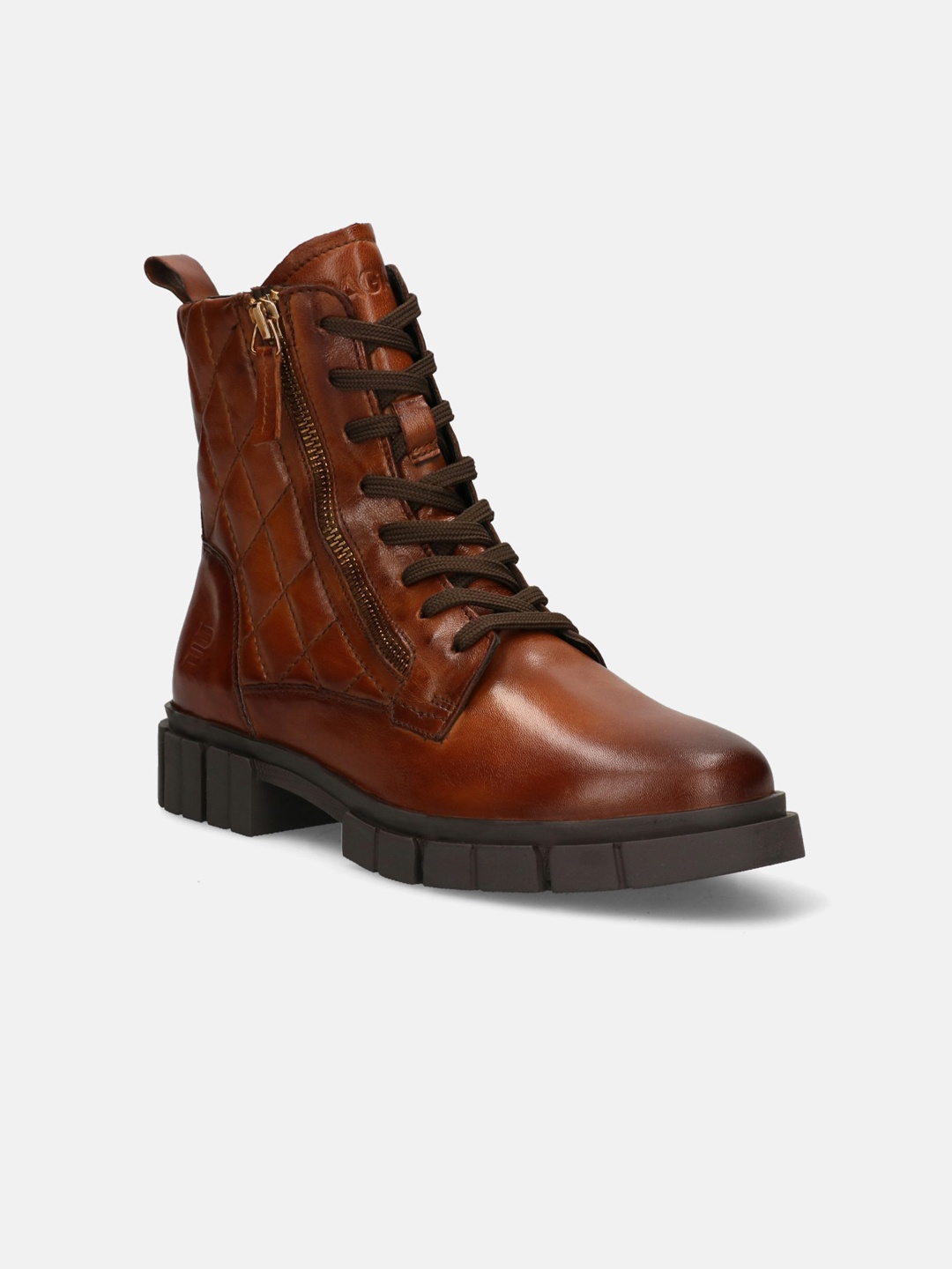 

BAGATT Fiona Women Platform-Heeled Leather Regular Boots, Brown