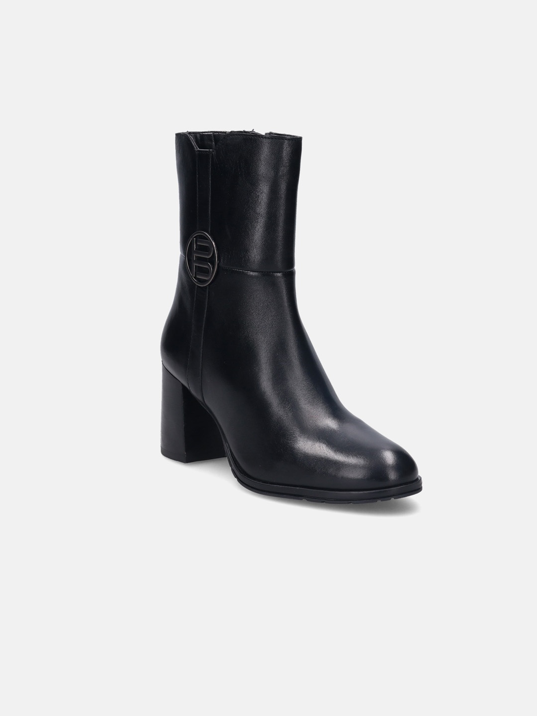 

BAGATT Ayumi Evo Women Block-Heeled Leather Chelsea Boots, Black