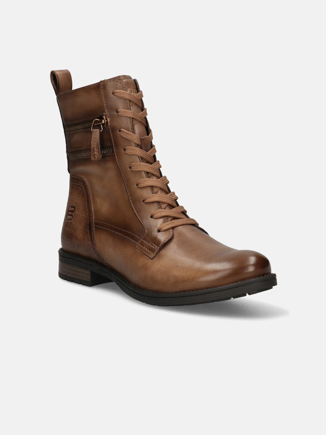 

BAGATT Ronja Women Platform-Heeled Leather Regular Boots, Brown