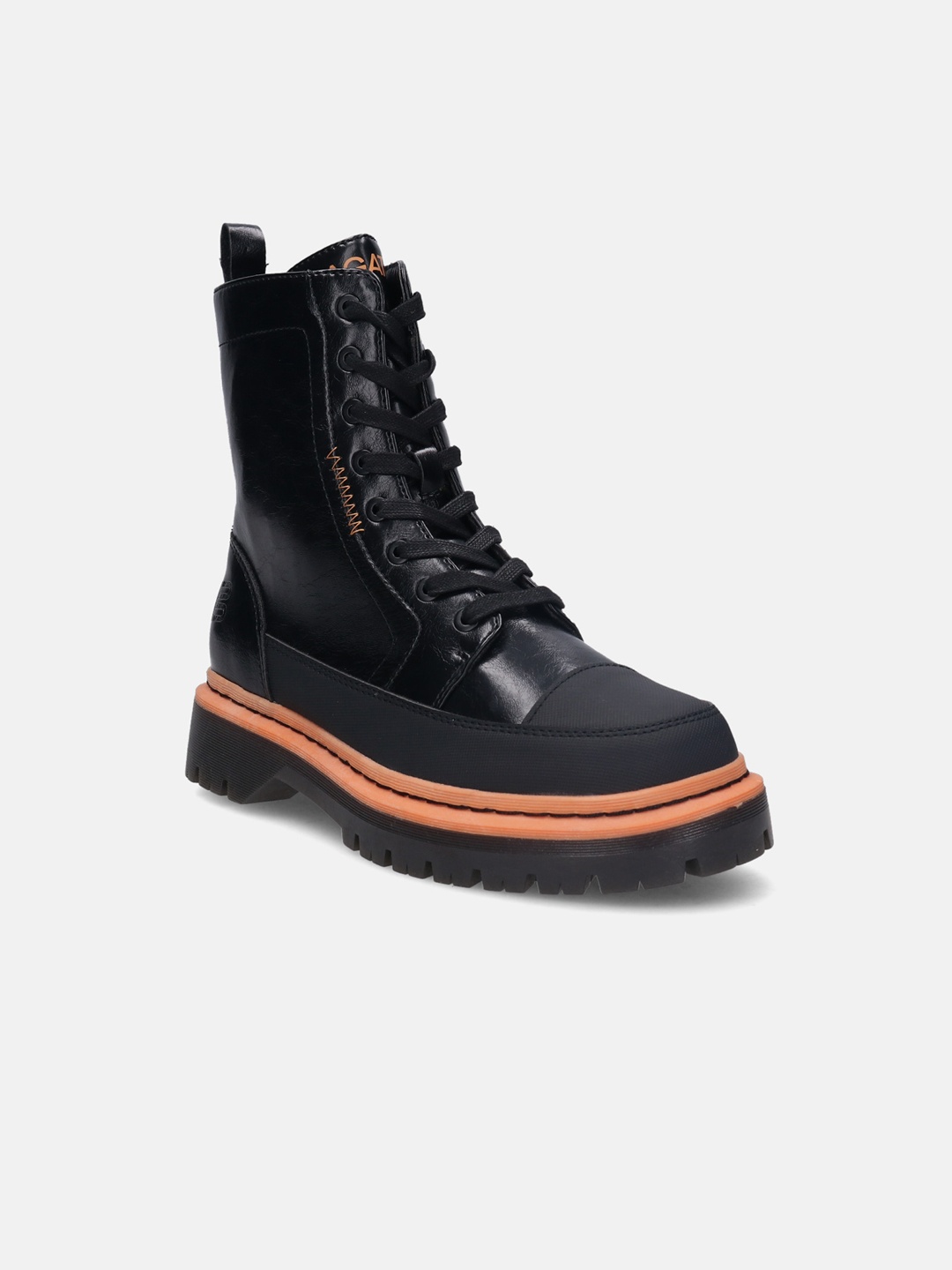 

BAGATT Big Women Textured Casual Ankle Boots, Black