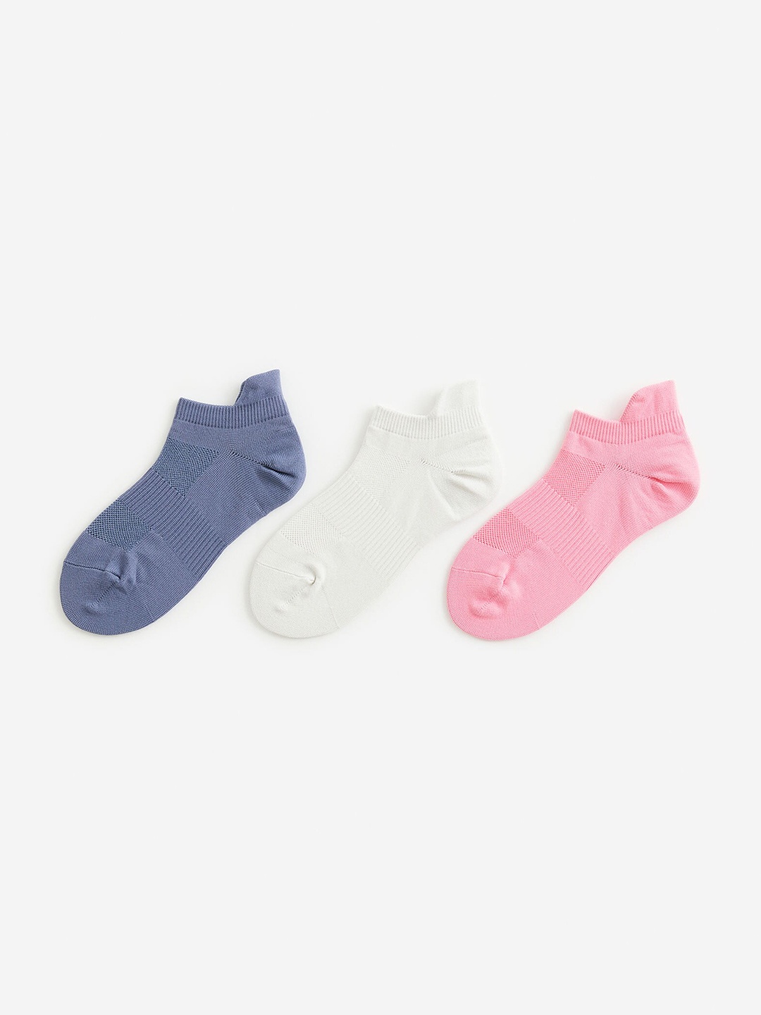 

H&M Women 3-Pack DryMove Sports Socks, Blue
